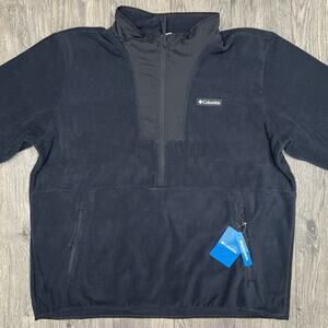 Columbia 1/2 Fleece Sweater Size 2XL Mens Black Sequoia Grove $60
